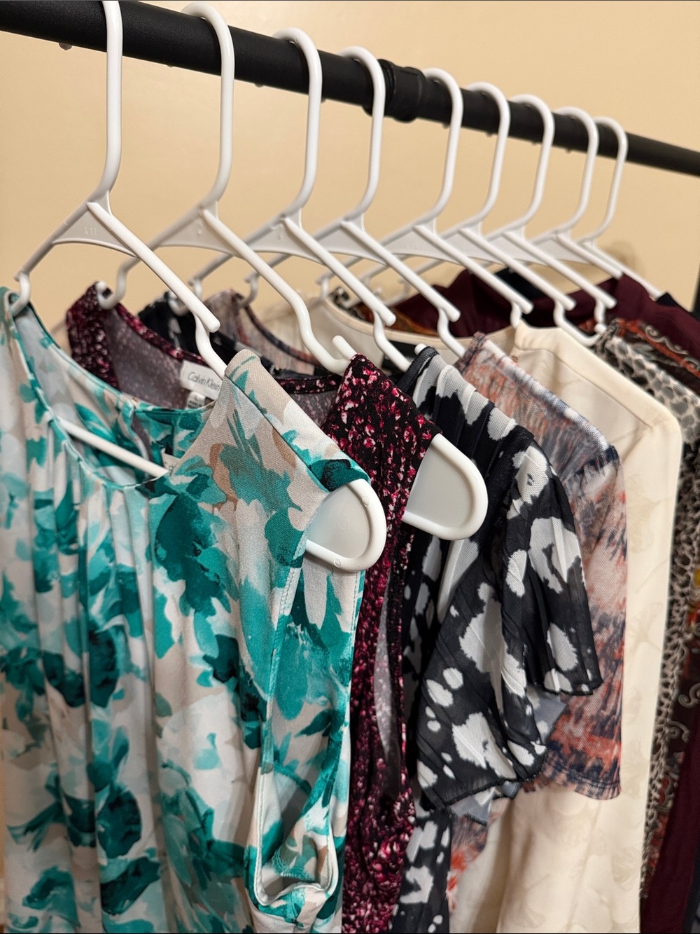 Women's Large Bundle Lot of 9 Career Style Blouses - CK, DKNY, Liz Clairborne